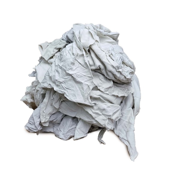 T Shirt Rags Pallet, White, 630 lb.
